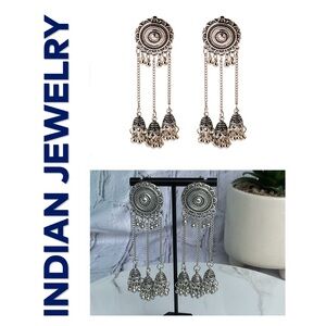 🐘 Indian Tassel Drop Earrings